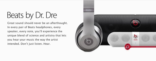 Apple adds ‘Beats by Dr. Dre’ section to online store
