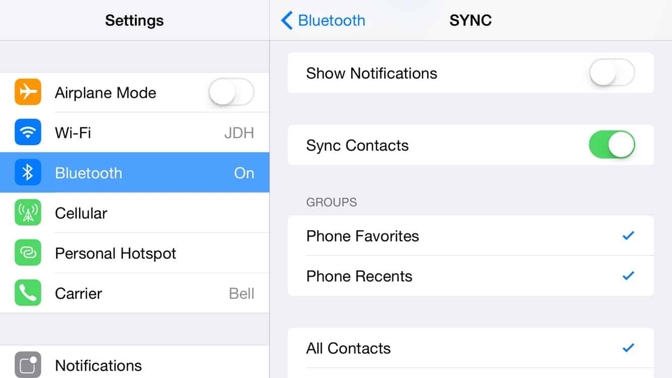 How do I re-sync contacts to my vehicle after switching to a new iPhone?
