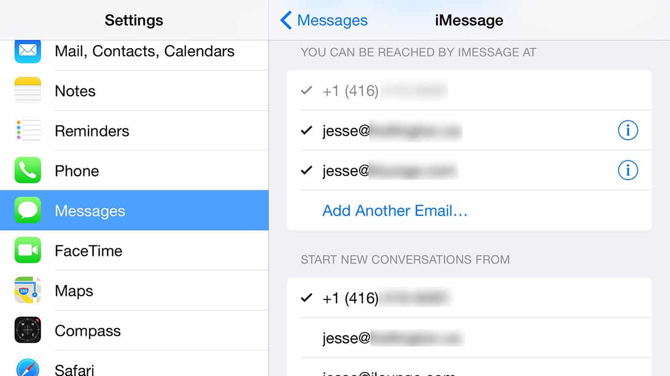 Why do I have two separate conversations with the same person in Messages?