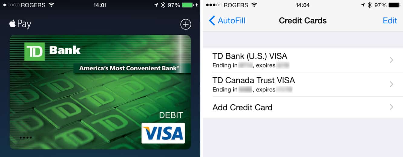 Will removing a credit card from Safari also remove it from Apple Pay?