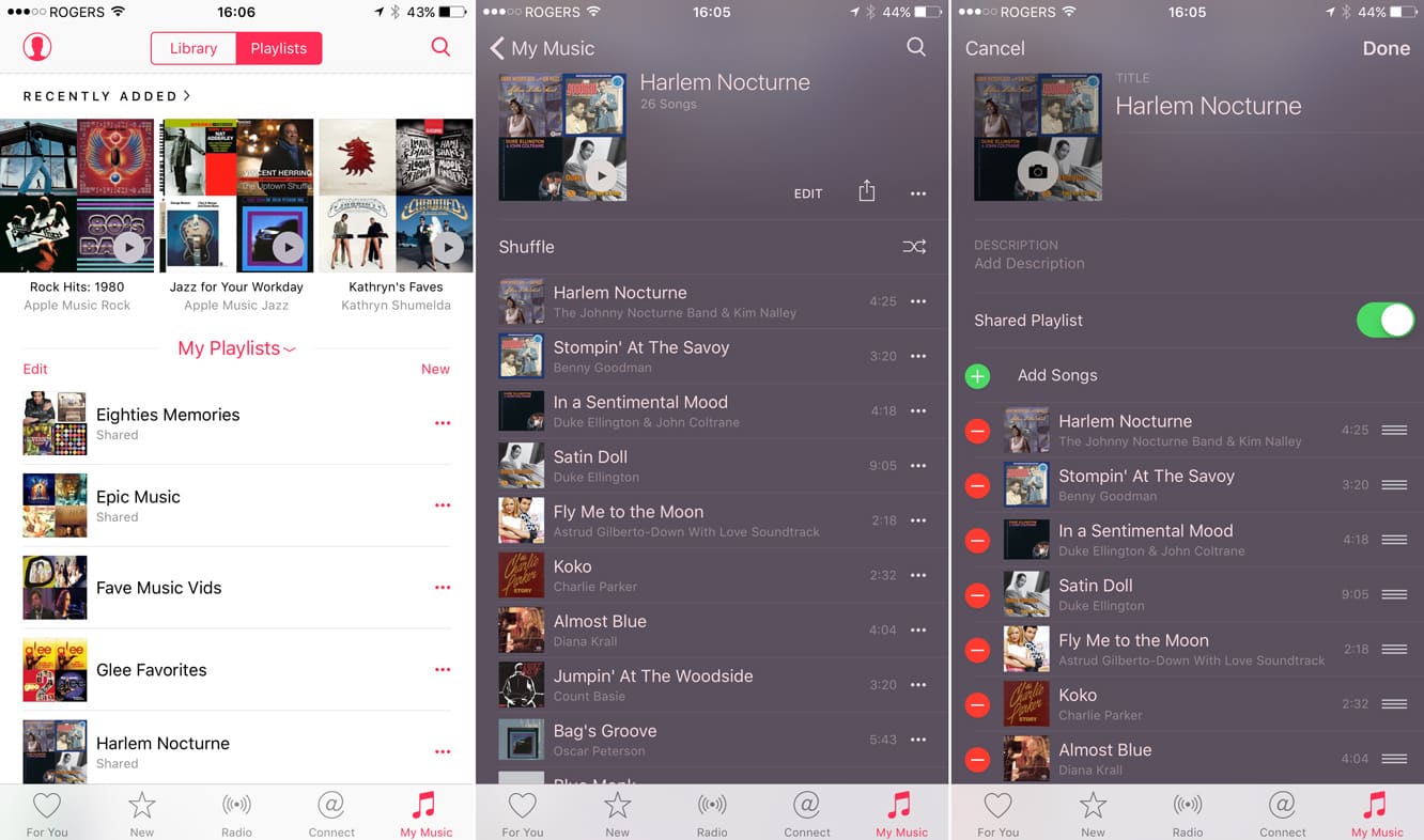 Unsharing Playlists in Apple Music