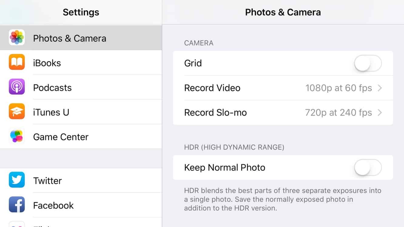 Adjusting video recording quality settings in iOS 9