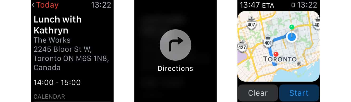 Getting Directions from a Calendar Notification on the Apple Watch