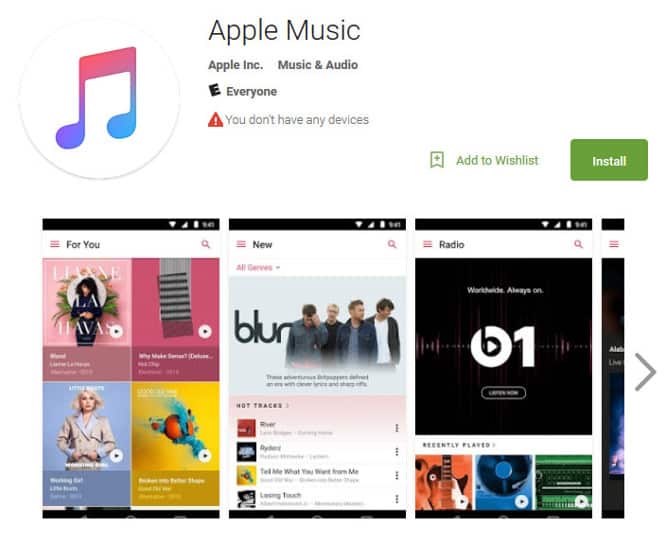 Apple Music beta app available for Android in Google Play Store