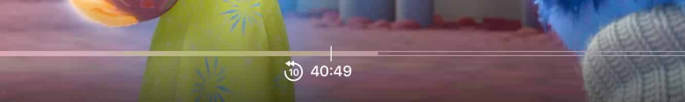 Skipping backward and forward on the Apple TV