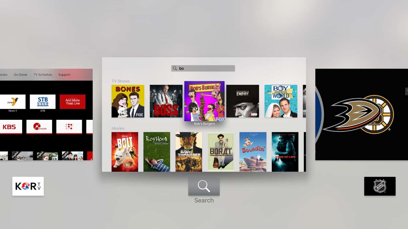 Switching between apps on the new Apple TV