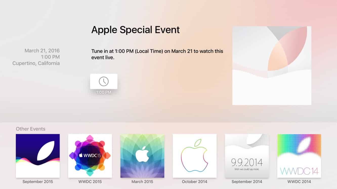 Apple releases Apple Events app on Apple TV for Monday’s event