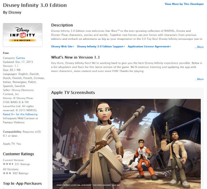 Web previews popping up for some Apple TV apps