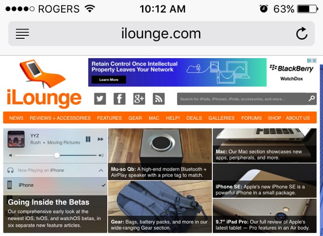 Update in iOS 10 allows for autoplay of silent videos in Safari