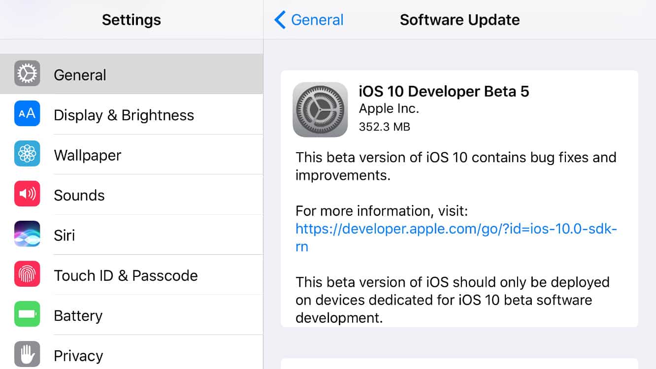 Apple releases fifth developer betas for iOS 10, tvOS 10 + watchOS 3