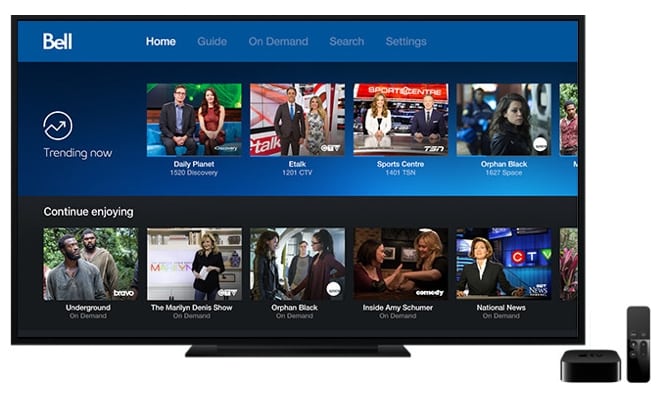 Bell announces Fibe TV support for Canadian Apple TV users
