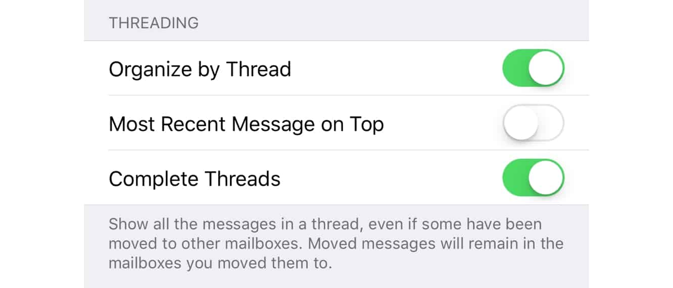 Working with Threads in iOS 10 Mail