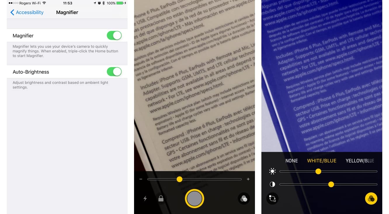 Using your iPhone as a Magnifying Glass