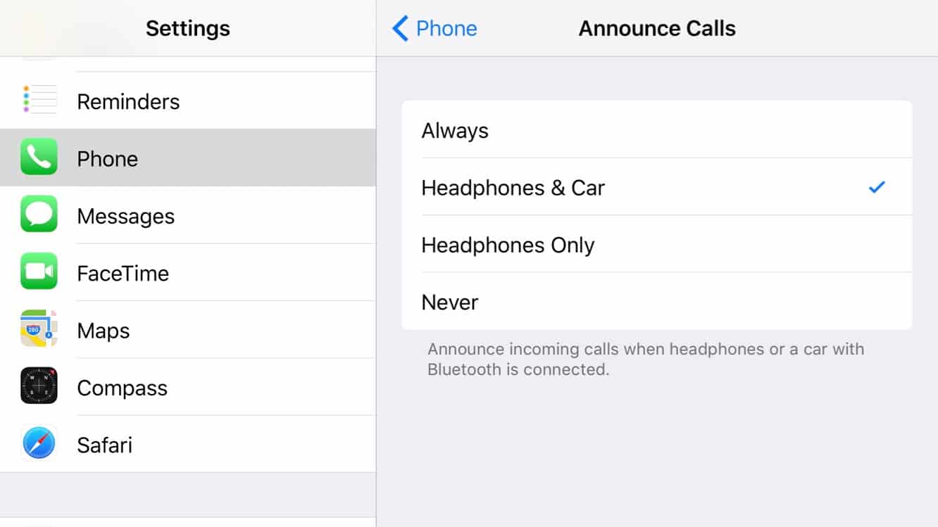 Announcing Incoming Calls in iOS 10