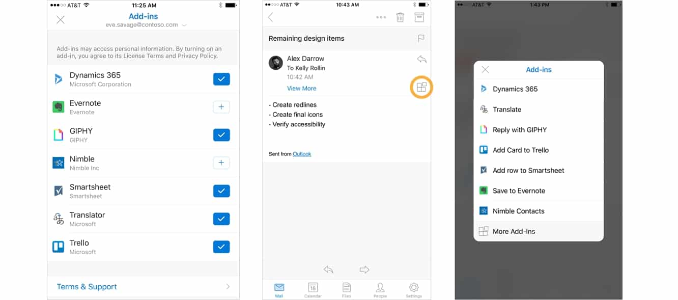 Microsoft updates Outlook for iOS with support for third-party add-ins