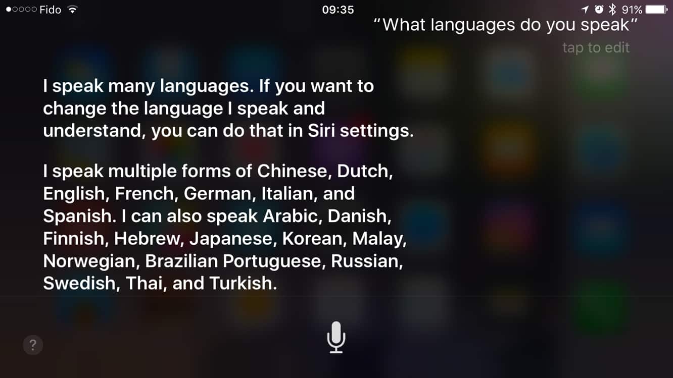 Siri leads voice assistants in language support