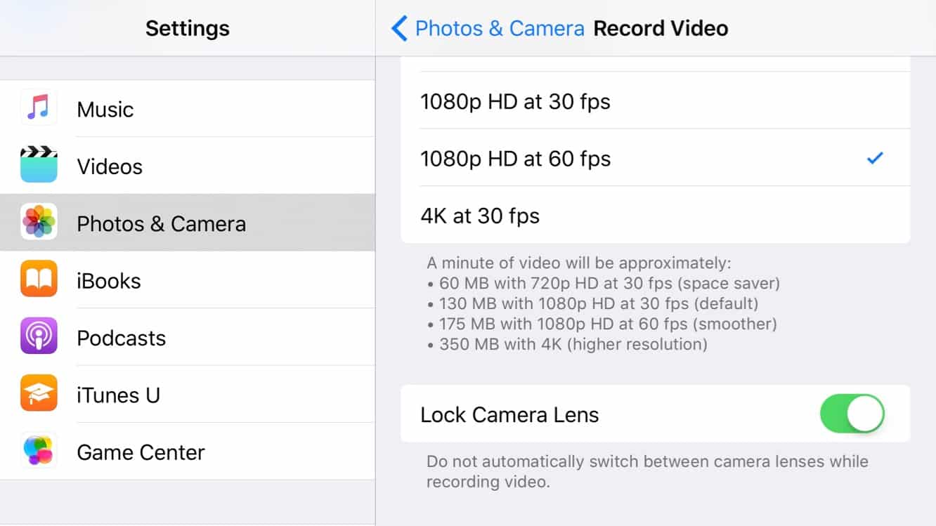 Avoiding lens switching when shooting video on the iPhone 7 Plus