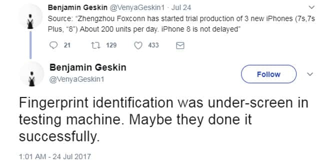 Rumor: iPhone 8 not delayed, enters trial production