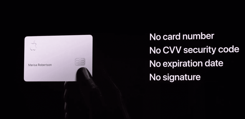 Apple Card without number