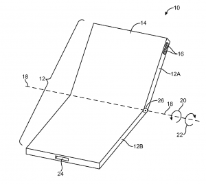 Apples patent of a foldable phone back in 2016 - Source: USPTO