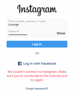 Instagram down