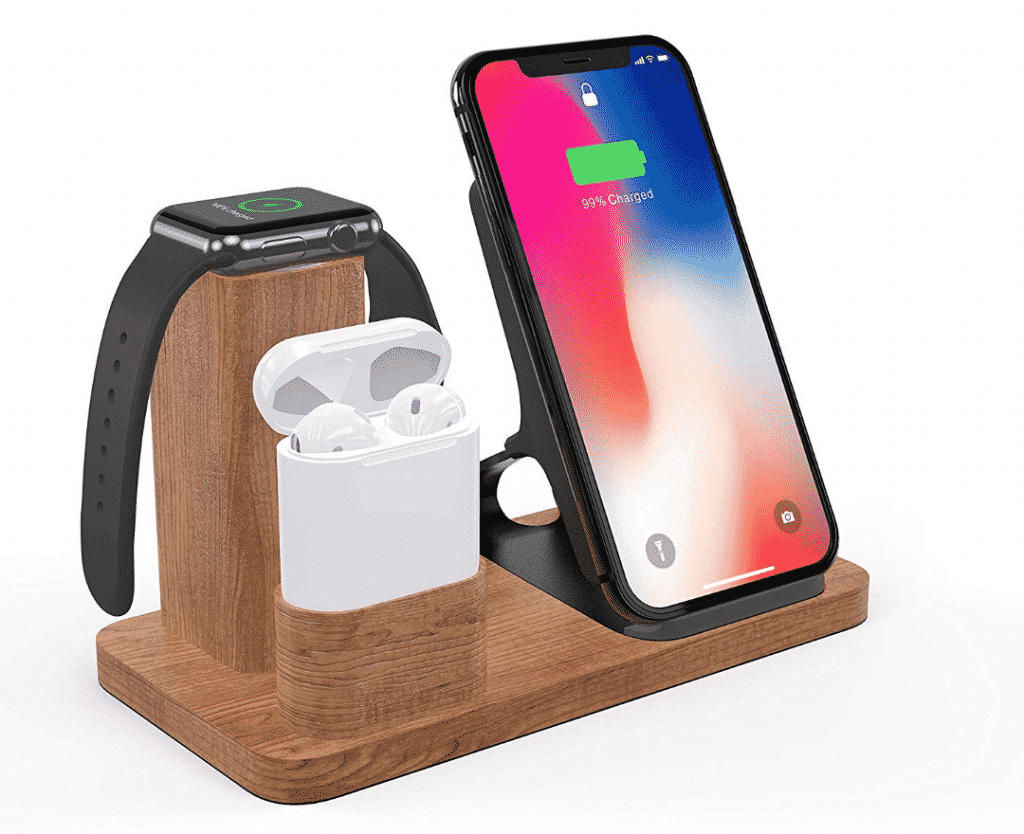 Wooden AirPower Alternative with 3 in 1 Wireless Charger