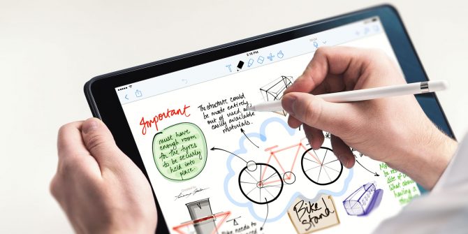 iPad supports the use of Apple Pencil