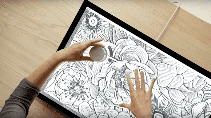 Surface Studio supports touch based input
