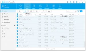 Screen capture of dr.fone Transfer | SOURCE: Wondershare