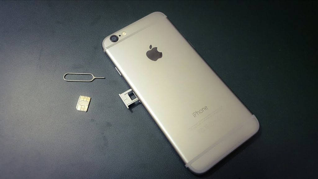 SIM card in an iPhone 6