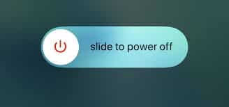 Slide to power off