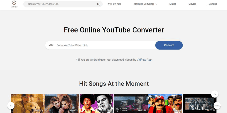 VidPaw YouTube Converter