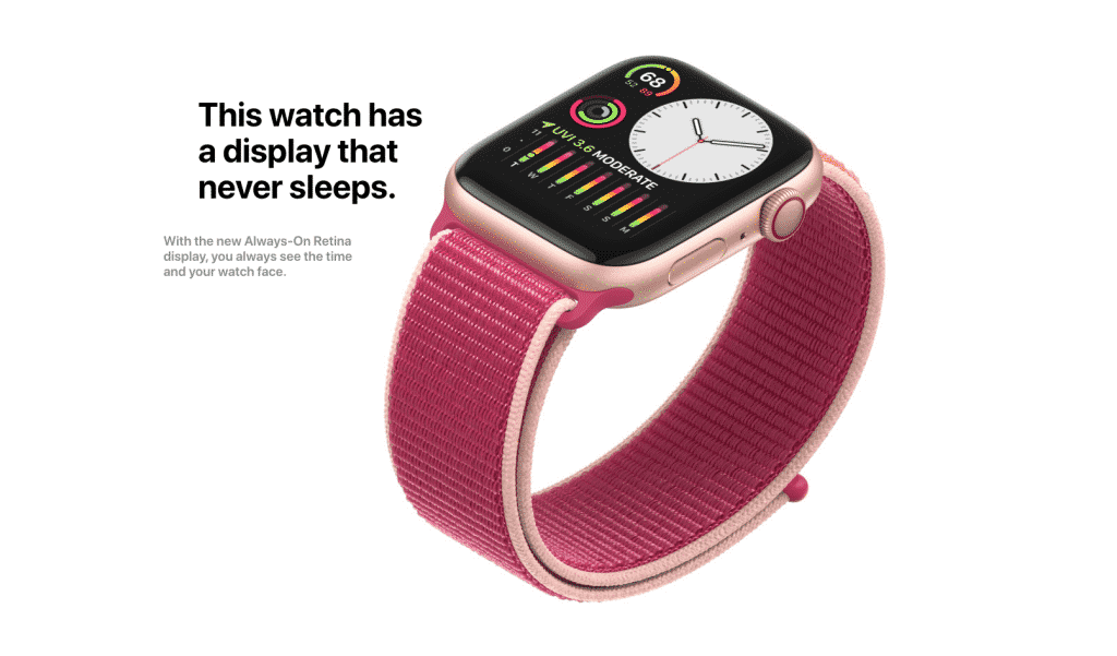 Apple Watch Series 5 never sleeps