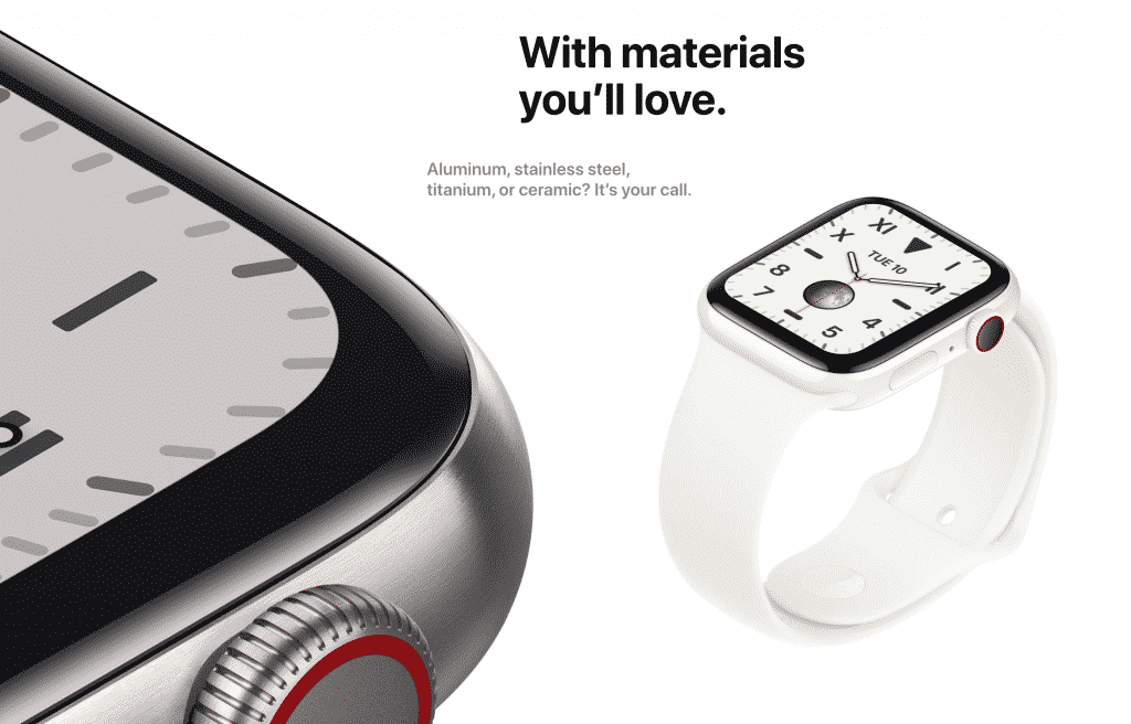 Apple Watch Series 5 material