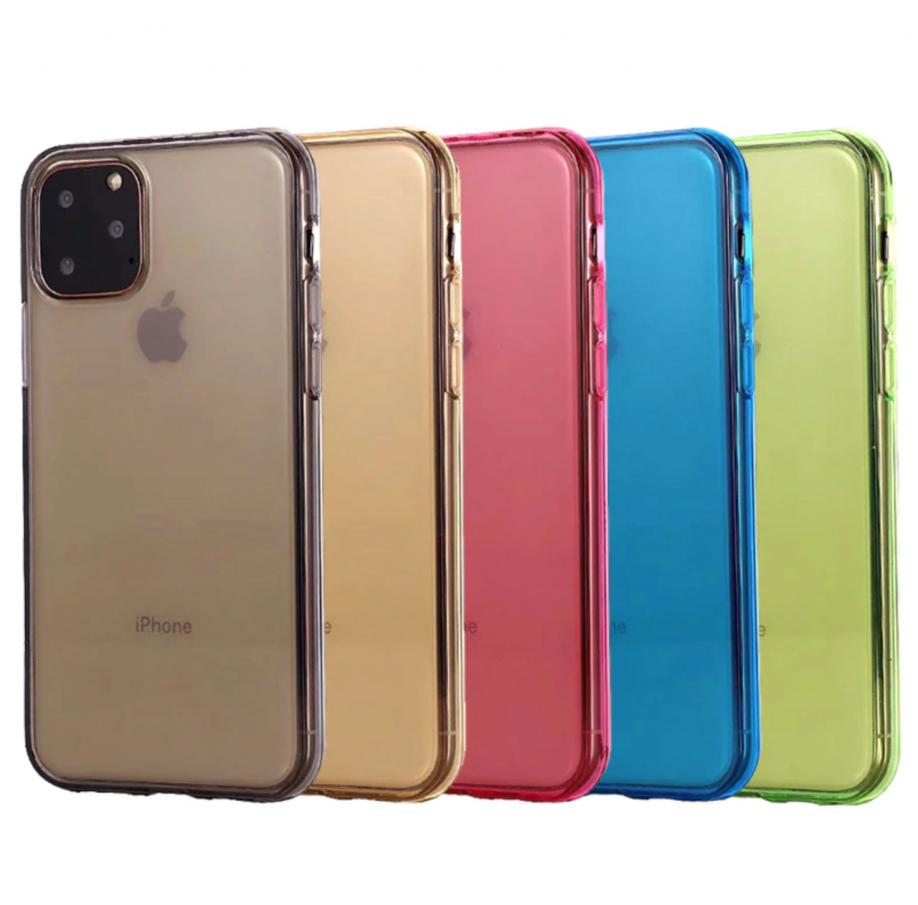 Comanke Transparent Candy Color Silicone Cases for iPhone 11