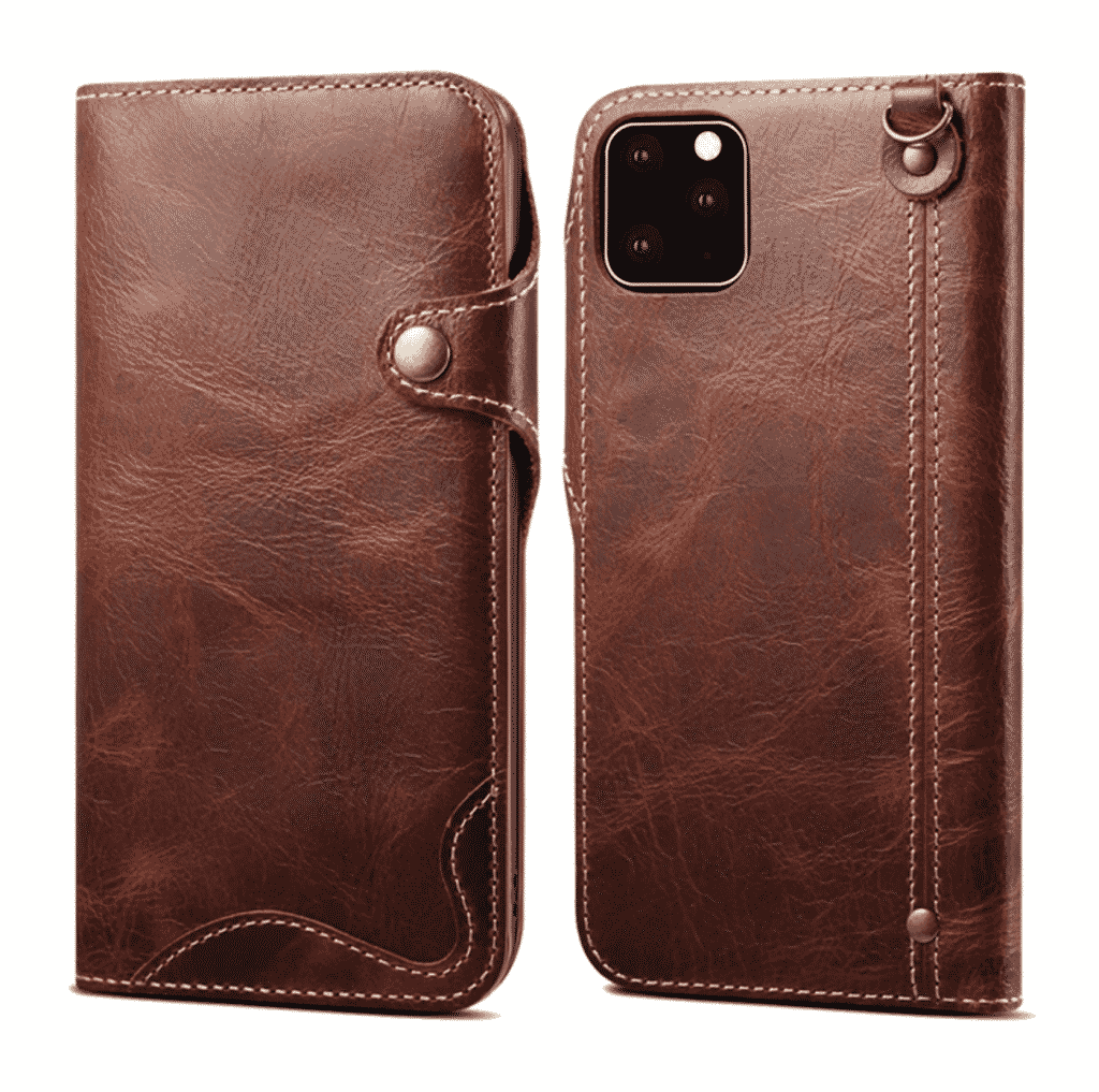 Durable Genuine Leather Wallet Case for iPhone 11, iPhone 11 Pro and iPhone 11 Pro Max