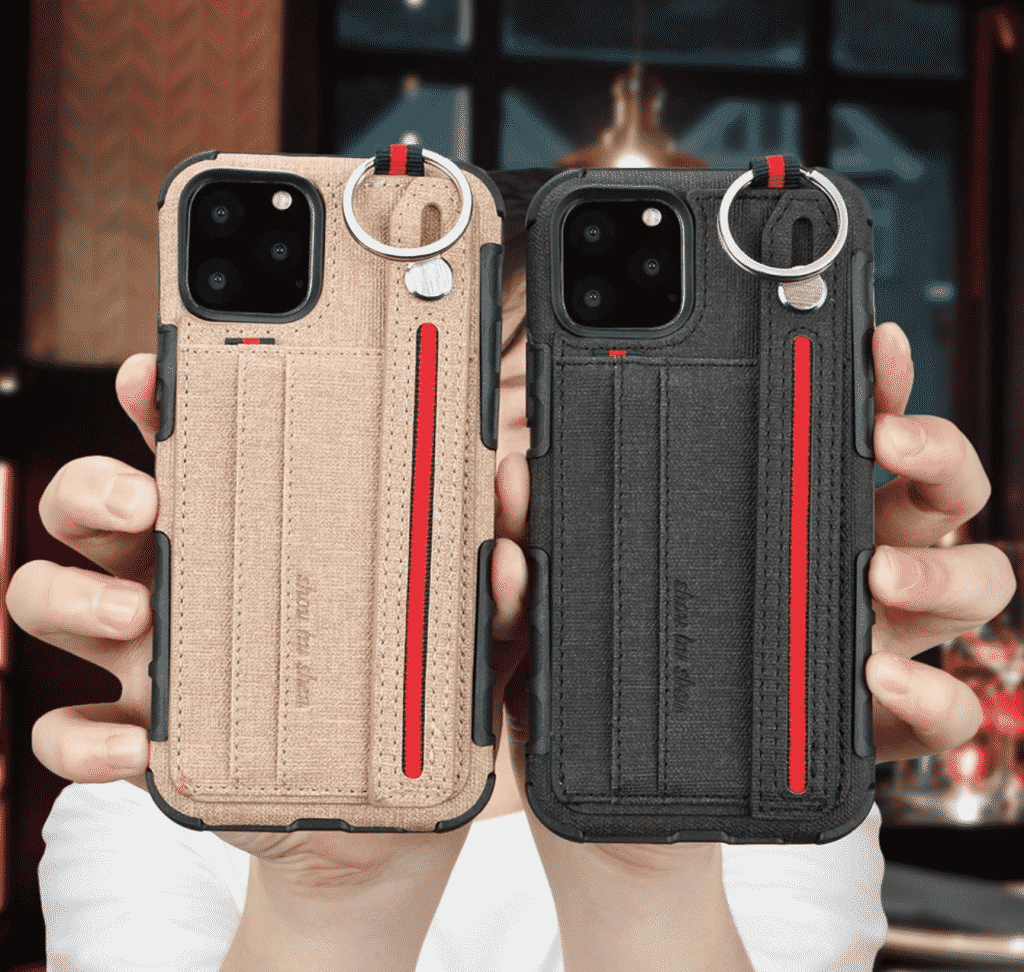 Fabric Cloth Card Holder Case for iPhone 11 Pro