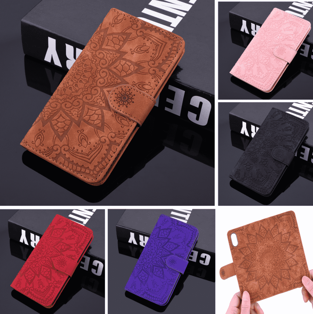 Leather Coque Wallet Case for iPhone 11