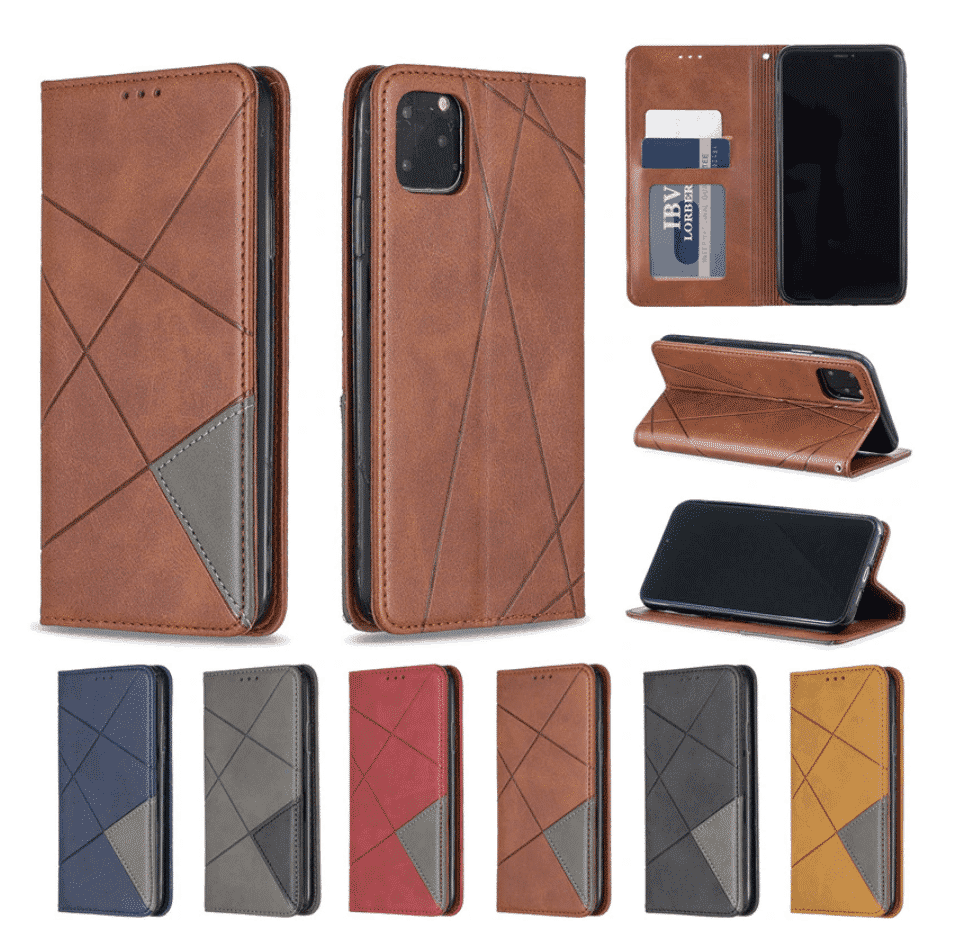 Luxury Flip Leather Wallet Case for iPhone 11