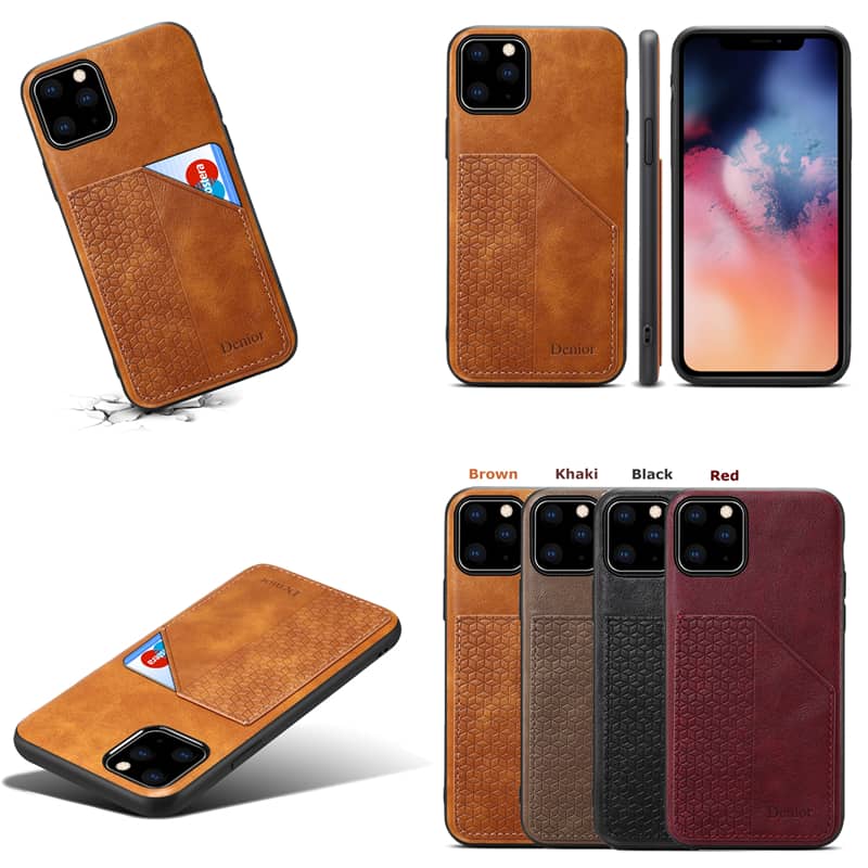 Luxury Leather Card Holder Case for iPhone 11
