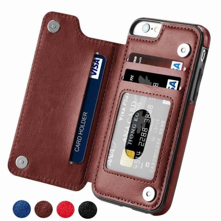 PU Leather Flip Wallet Case for iPhone 11, iPhone 11 Pro and iPhone 11 Pro Max