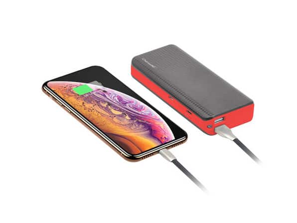 Portable 10,000mAh Power Bank by ChargeMe in Black color