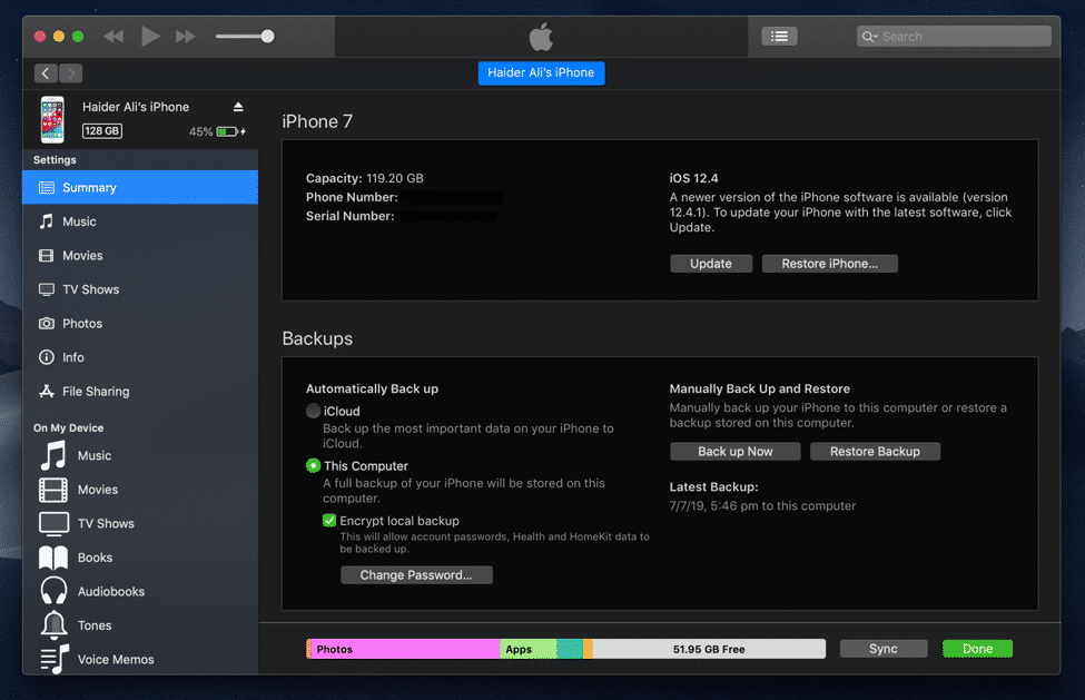 Restoring Lost Data After iOS 13 Beta Update via iTunes
