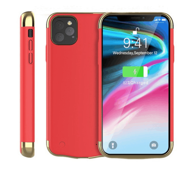 Red color battery case for iPhone 11 pro max
