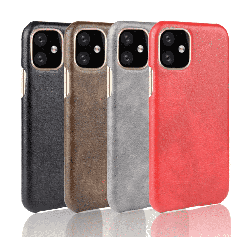 ShockProof Hard Back Leather Case for iPhone 11