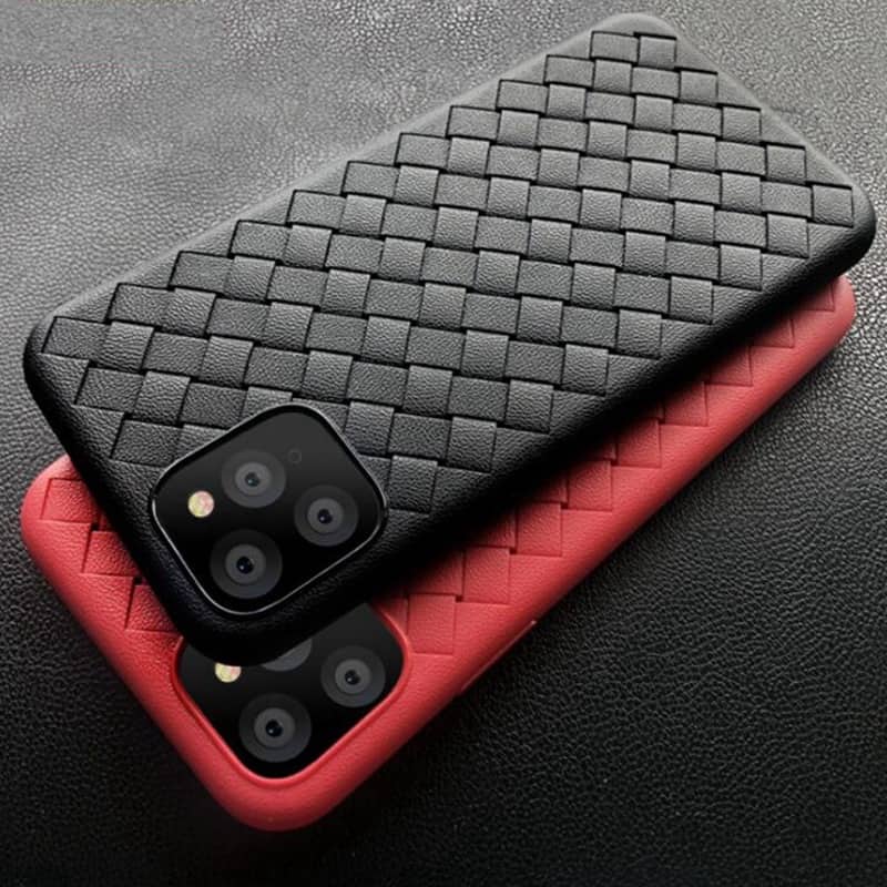 Weave Leather Pattern TPU Cases for iPhone 11