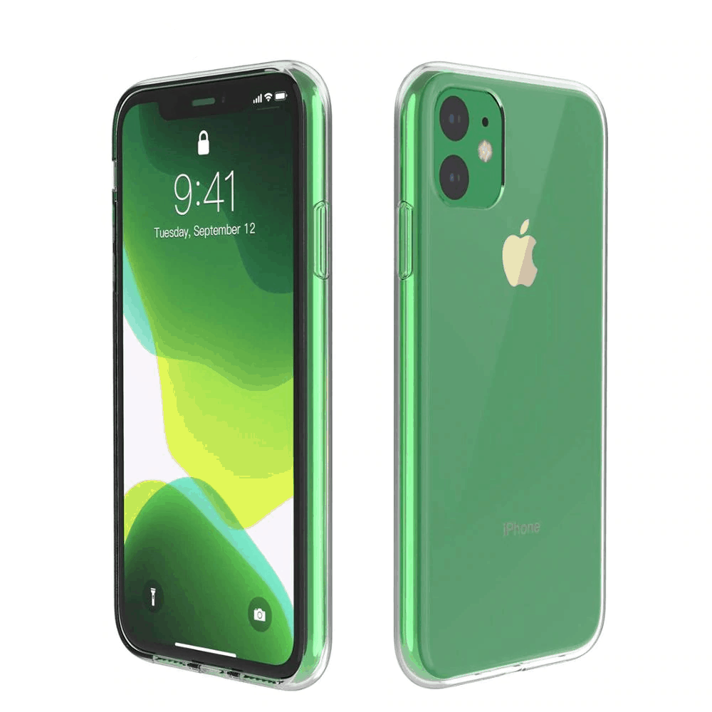 This is a transparent iPhone 11 Pro Max case by Hadinas.