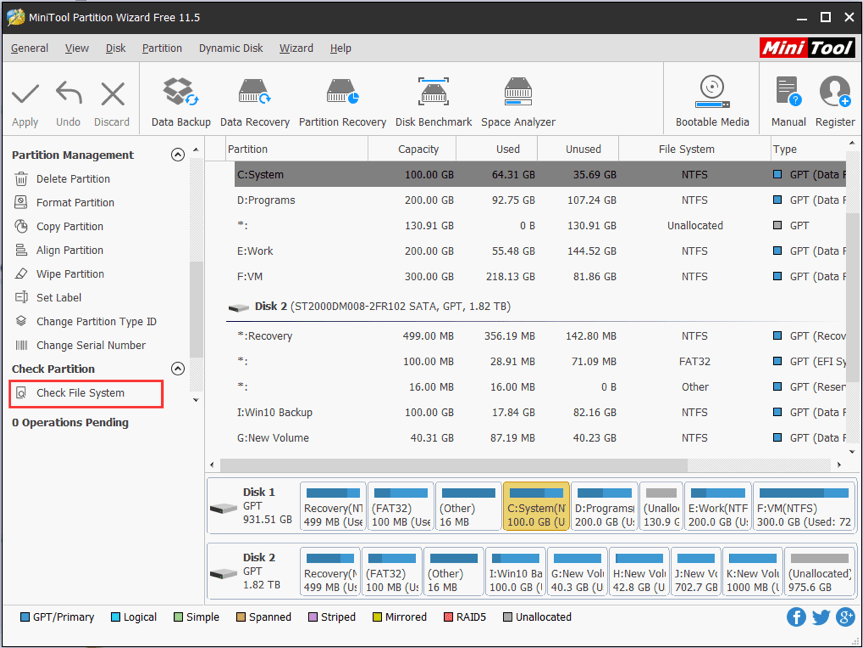 Check and Fix the File System