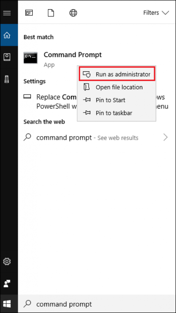 Run as administrator
