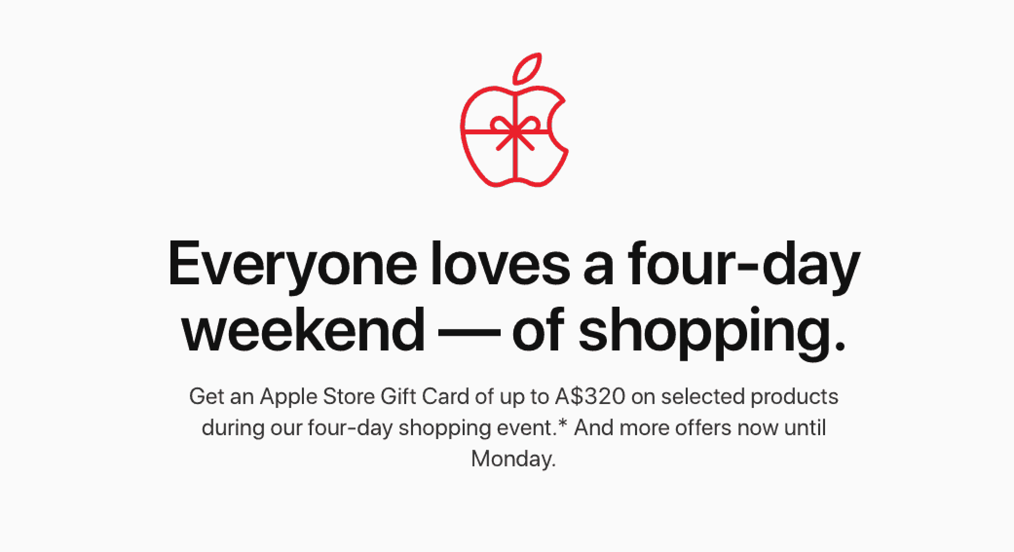 This is the gift card offer provided by Apple for black Friday deals.